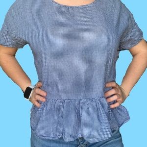 Checkered Tie Back Shirt